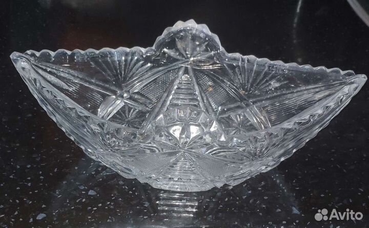 Конфетница хрустальная.СССР