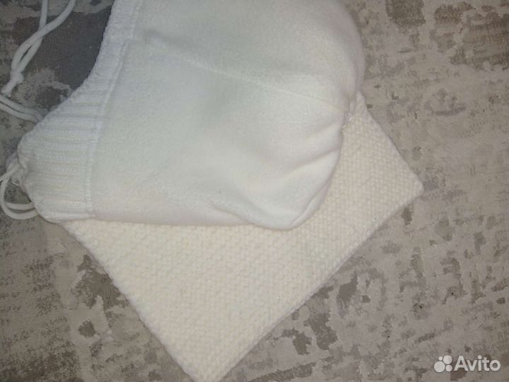 Зимний комплект шапочка и снуд для девочки 5-6 лет