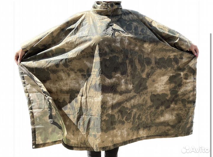 Плащ пончо дождевик армейский военный