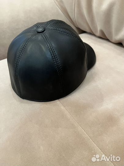 Кепка мужская натуральная кожа