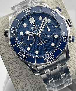 Часы omega seamaster 300m diver chrono blue dial