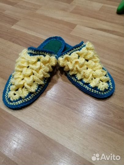 Тапочки вязаные крючком