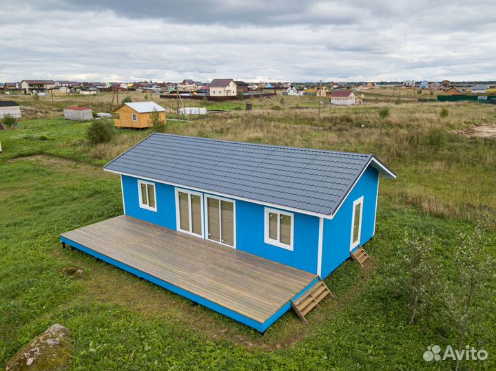 Каркасный дом под ключ 72м