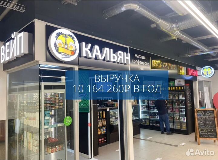 Табачный магазин/ табак 10 164 260 /год