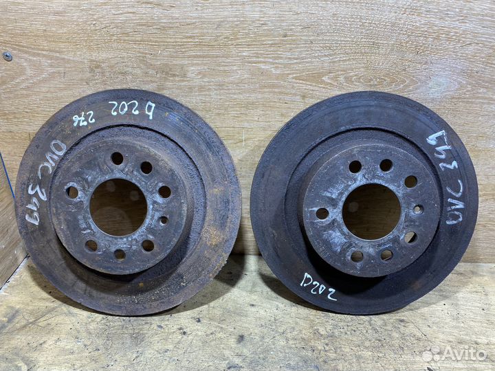 Комплект задних тормозных дисков Opel Vectra C 202