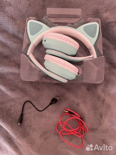Беспроводные наушники с кошачьими ушками