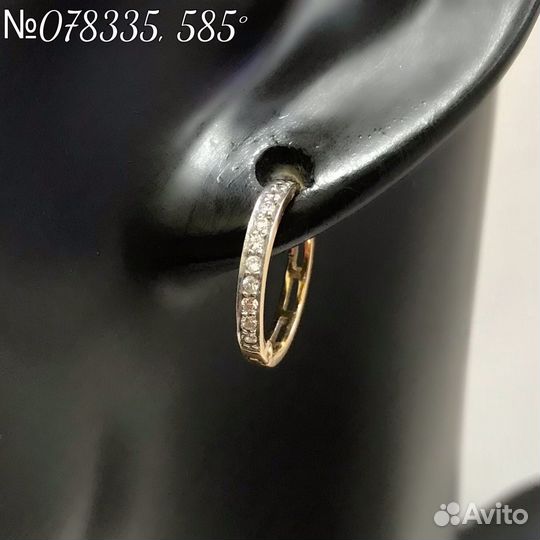 Серьги золото 585 пробы №077335