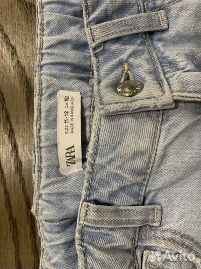 Джинсы zara широкие для девочек