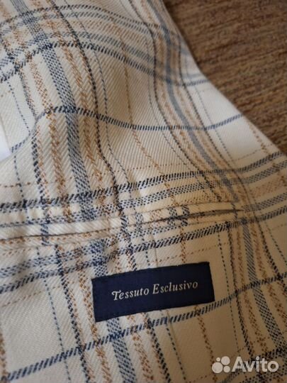 Мужской lardini пиджак белый в клетку