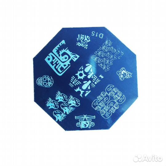 Трафарет металлический для стемпинга D-15