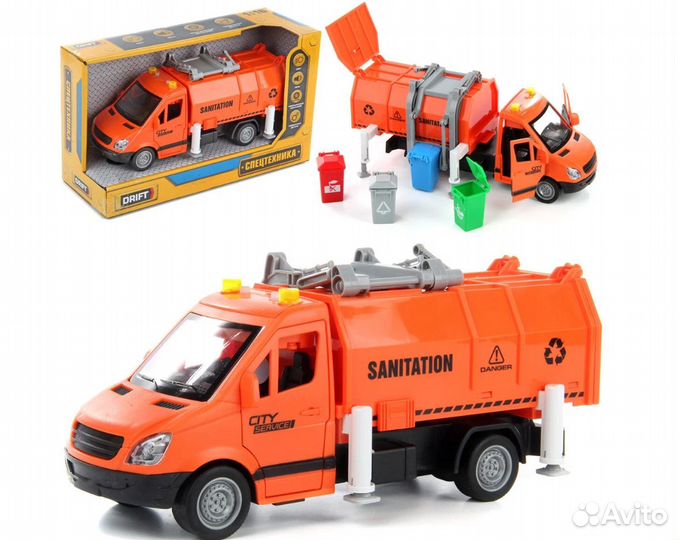 Спецтехника мусоровоз, фрикция, со св. и зв., оран