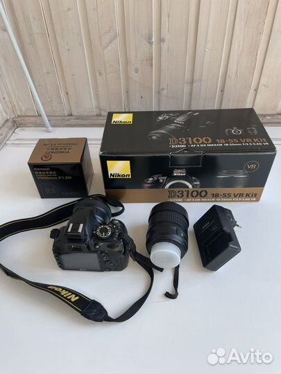Фотоаппарат Nikon d3100 с 2-мя обьективами