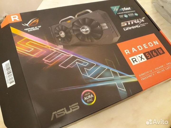 Видеокарта Asus rog-strix-rx560-4g-gaming