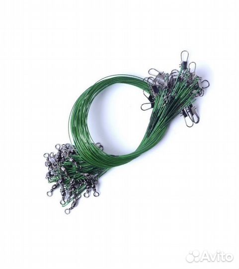 Поводок рыболовный, стальная нить, 25см