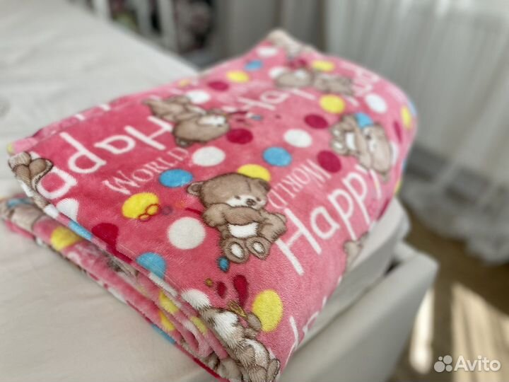 Плед детский плюшевый