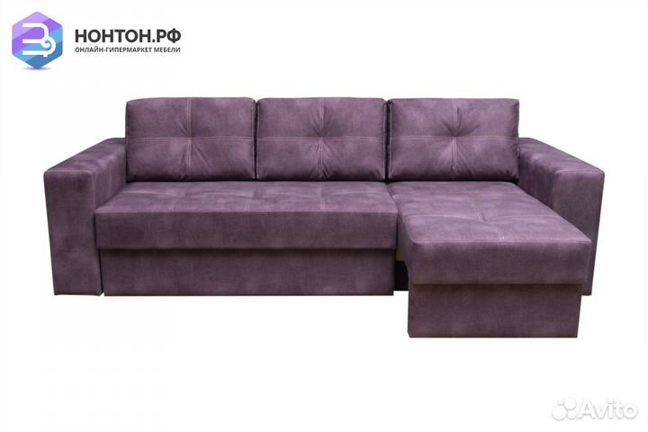 Диван угловой еврокнижка Ардо Лайт фиолетовый
