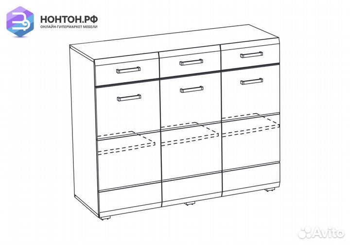 Комод Нэнси New белый глянец