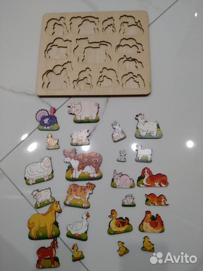 Деревянные пазлы для малышей