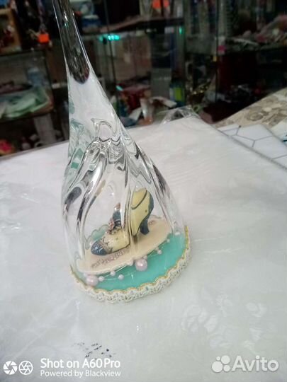 Цветочный топиарий на бокале 