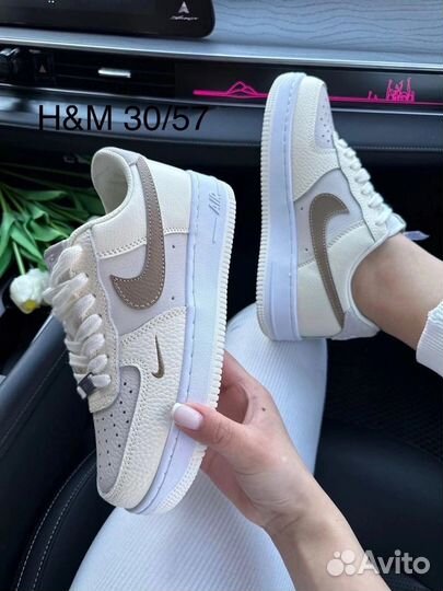 Кроссовки nike air force 1 натуралка