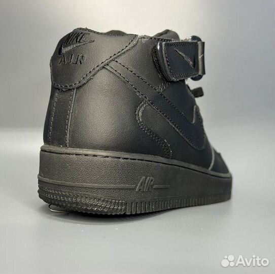 Кроссовки Nike Air Force 1 Mid Black Люкс