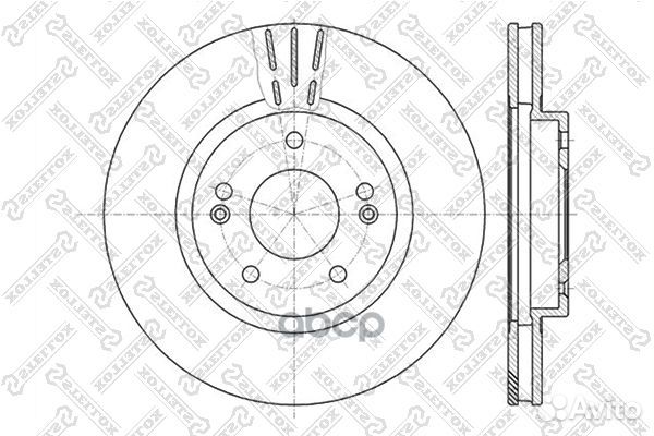 Диск тормозной передний 6020-3415V-SX Stellox