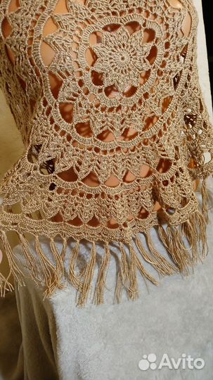 Топ в стиле бохо с бахромой ручная работа