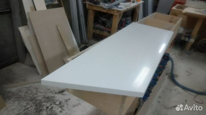 Полировка столешниц и подоконников из искусственно