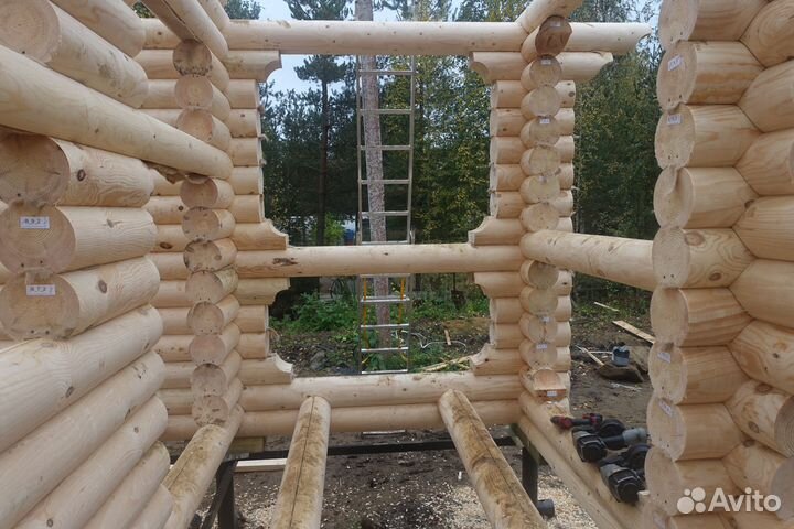 Сруб Бани с террасой