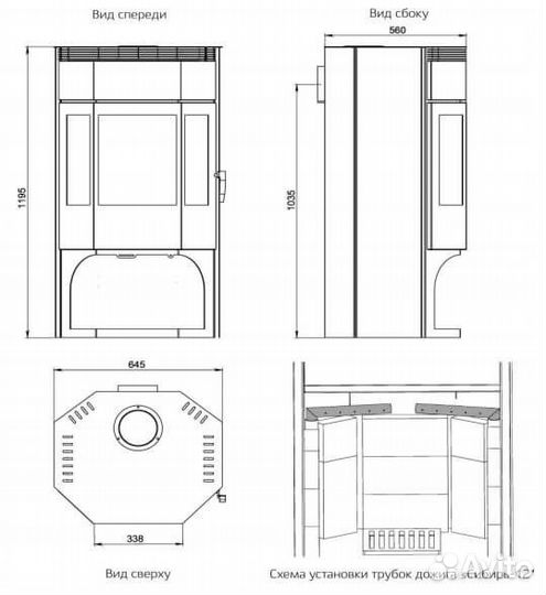 Печь-камин Сибирь 12 (хит 2020)