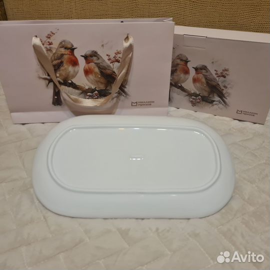 Сервировочное блюдо «Снегири» Миллион Призов