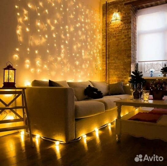 Гирлянда штора 3/3 метра