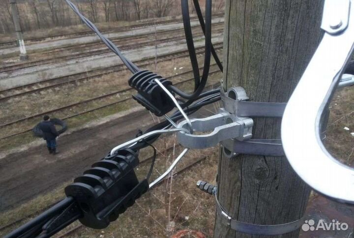 Монтаж провода сип по опорам