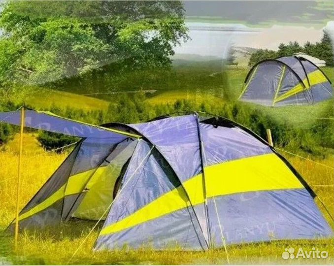 Палатка туристическая 3 х местная двухслойная