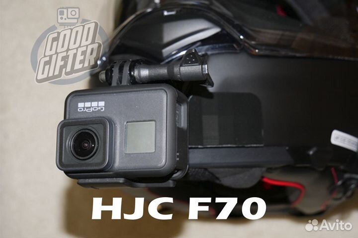 Крепление камеры GoPro на мотошлемы HJC F70