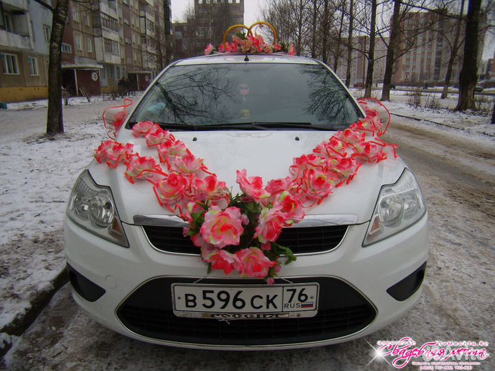 Украшения, цветы, ленты, кольц для свадебных машин