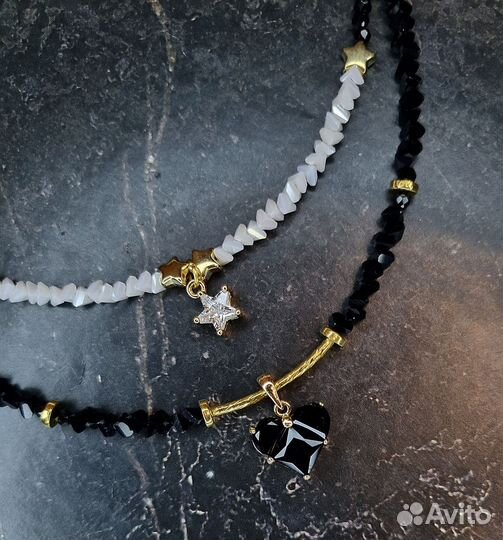 Колье чокер с сердечком