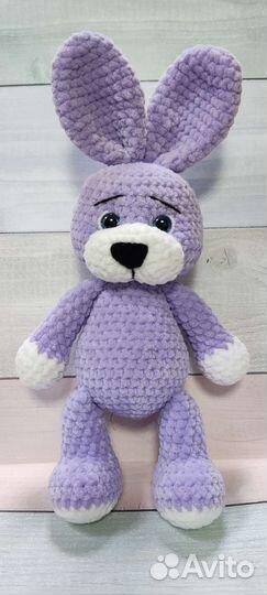 Вязаная Мягкая игрушка заяц