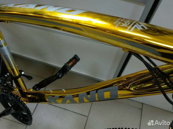 Велосипед на дисках золотой 24 дюйма