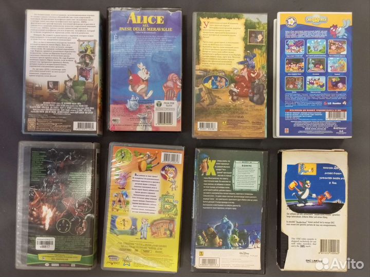 Видеокассеты с мультфильмами