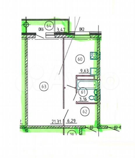 1-к. квартира, 41,4 м², 8/10 эт.