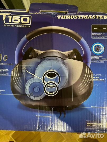 Руль Thrustmaster t150 синий