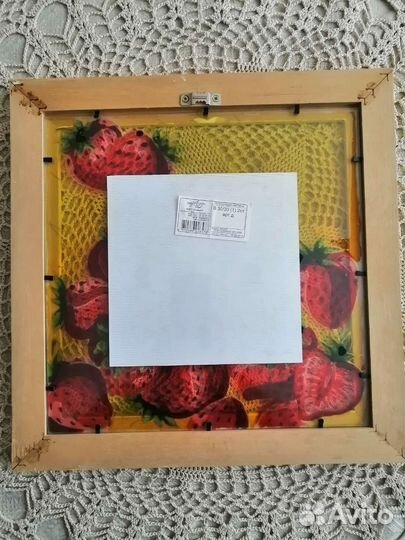 Картина на стекле Клубника
