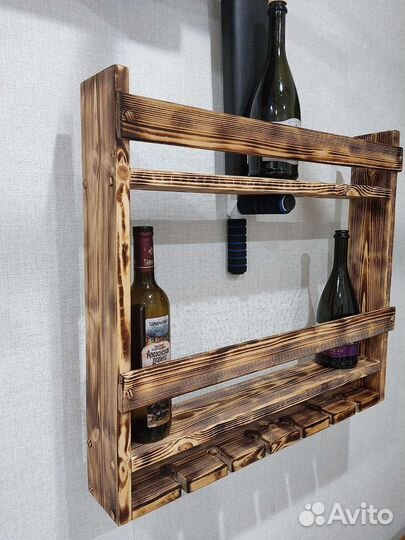 Деревянная полка (для вина)