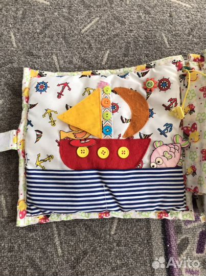 Детская книга-развивашка ручная работа