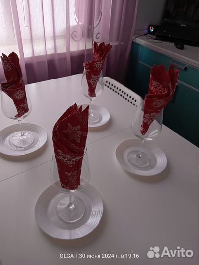 Салфетки новогодние из ткани дак