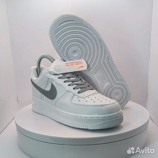 Кроссовки Nike AF1 White Refflective