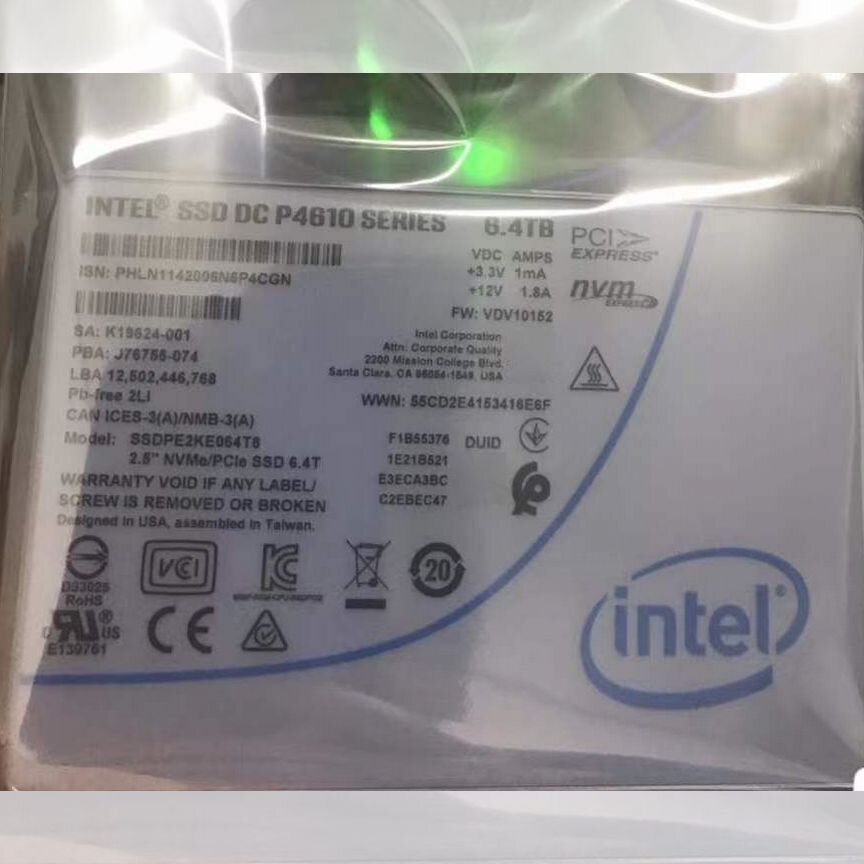 [P4610] Ssd Intel 6.4тб U.2 Nvme P4610