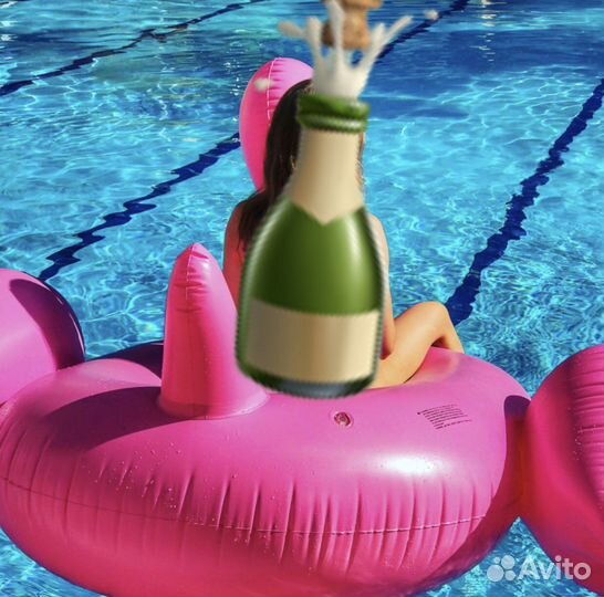 Надувной фламинго розовый большой