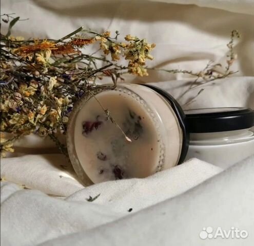 Свечи восковые ручной работы объёмом 50 мл